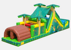 Alligator Alley 40 Ft Backyard Obstacle with 12 Ft Slide Alligator Alley 40 Ft Backyard Obstacle with 12 Ft Slide